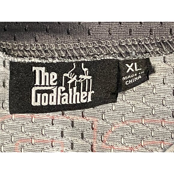 The Godfather baseball jersey shirt mens XL The Don button mesh gray - Picture 3 of 14
